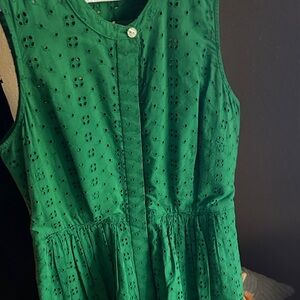 J. Crew Vibrant Green Midi Dress